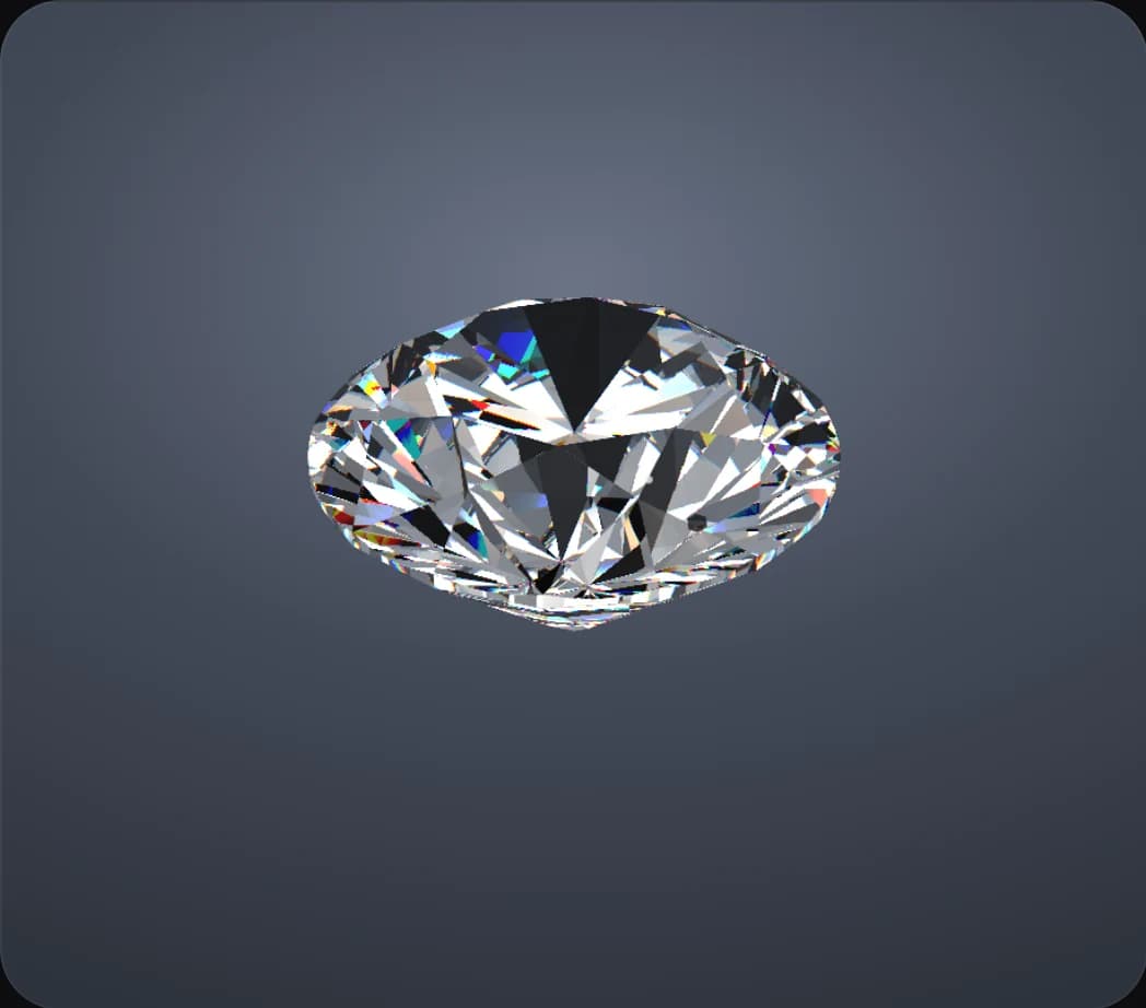 A round brilliant diamond